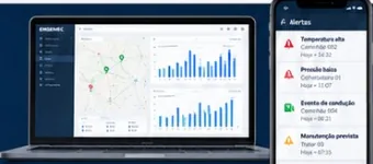 Plataforma no computador e alertas no celular
